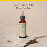 Gouttes Bach Wild Oat, associées à une méditation, soutien potentiel pour prise de recul.