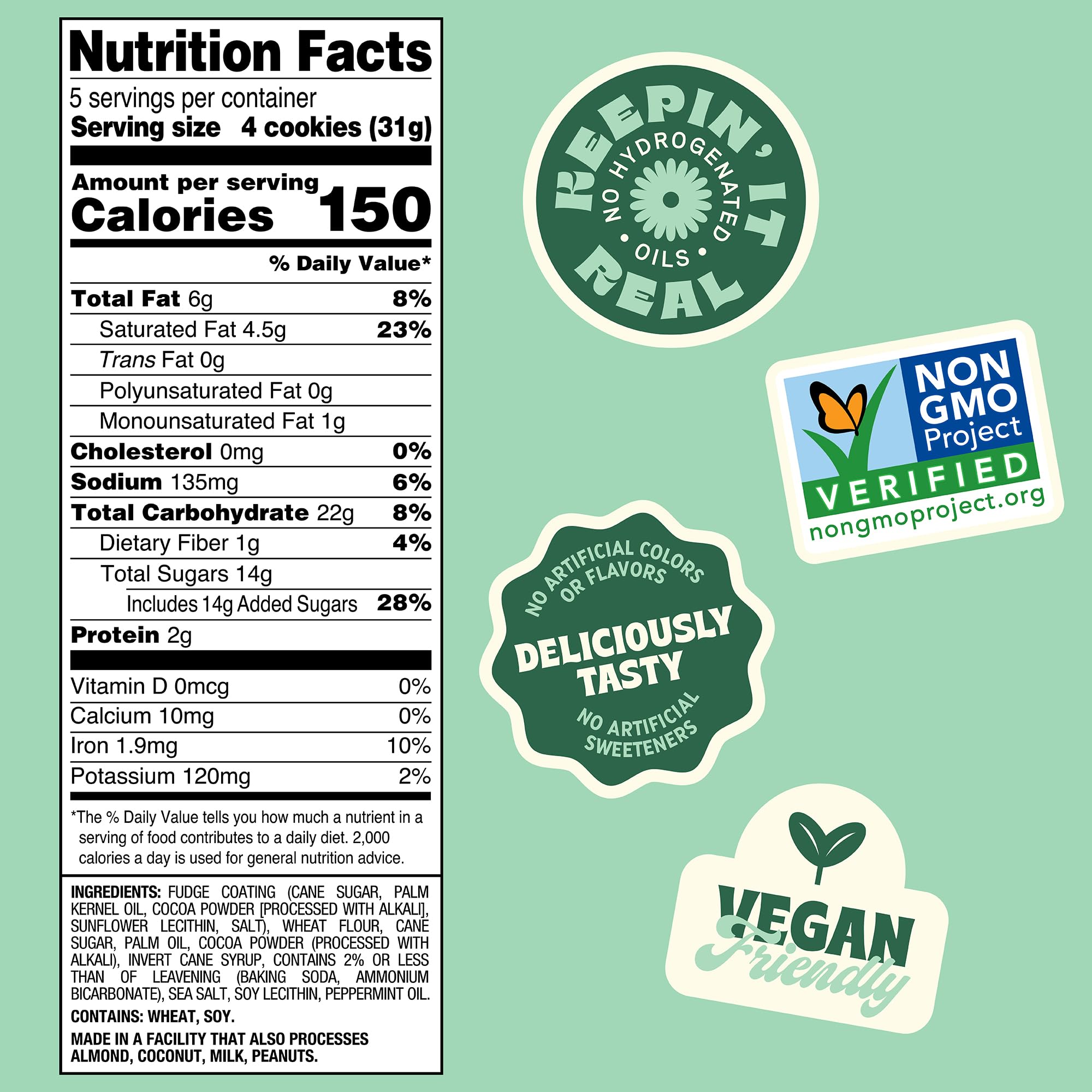 Back to Nature biscuits menthe fudge: snack vegan non-GMO, pause gourmande idéale.