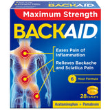 Backaid Max – boîte 28 comprimés, relief possible de la douleur.