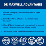 Bacopa Monnieri Dr. Maxwell — capsules pour mémoire et concentration à long terme