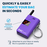 Embout bouche ouverte sur BACtrack, capture précise du souffle pour estimation.