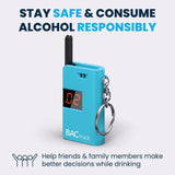 BACtrack Porte-clés Testeur d’Alcool par Souffle Bleu | Testeur portable ultra-compact pour usage personnel