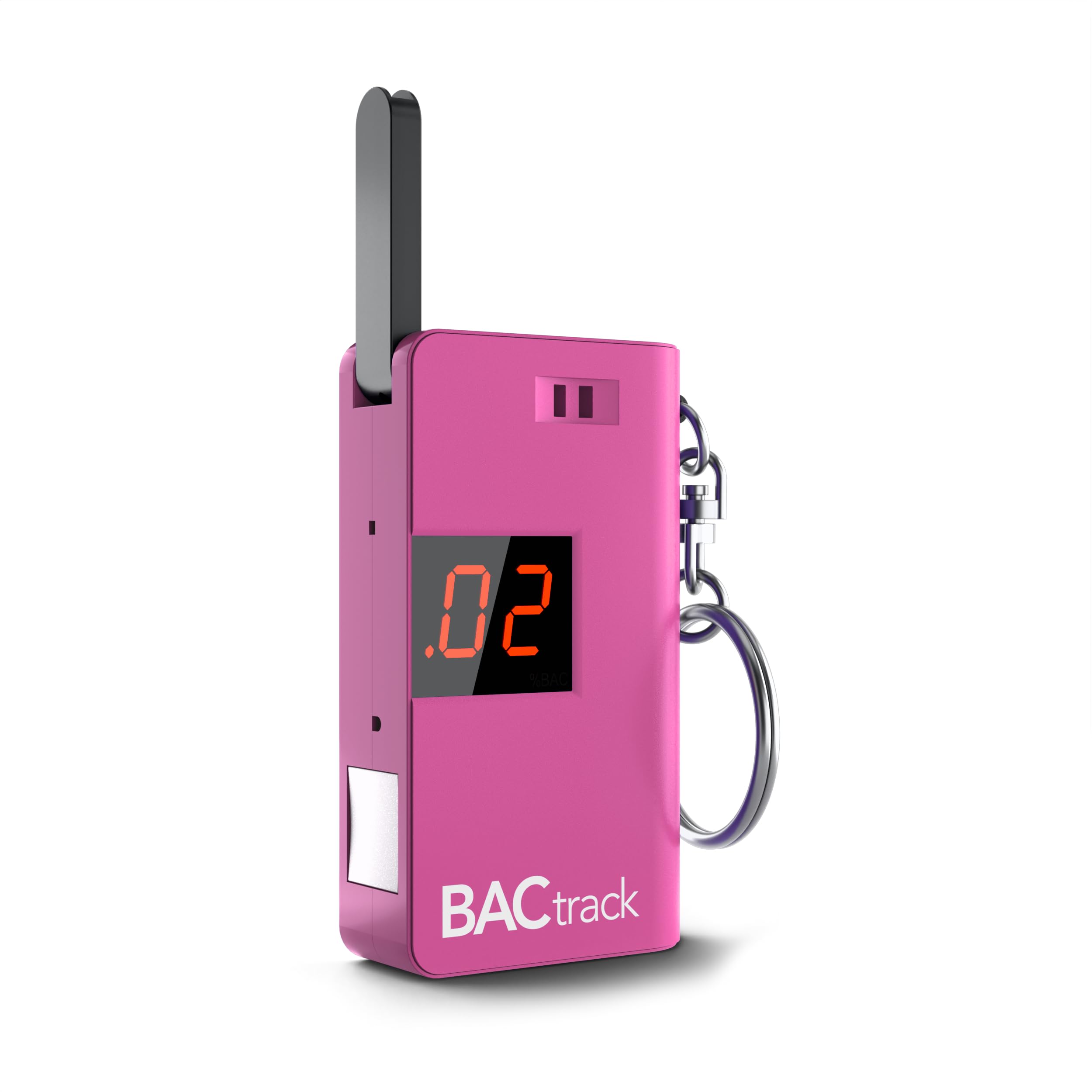 BACtrack testeur d’alcool porte-clés Rose, compact et pratique pour estimer votre alcool en déplacement.