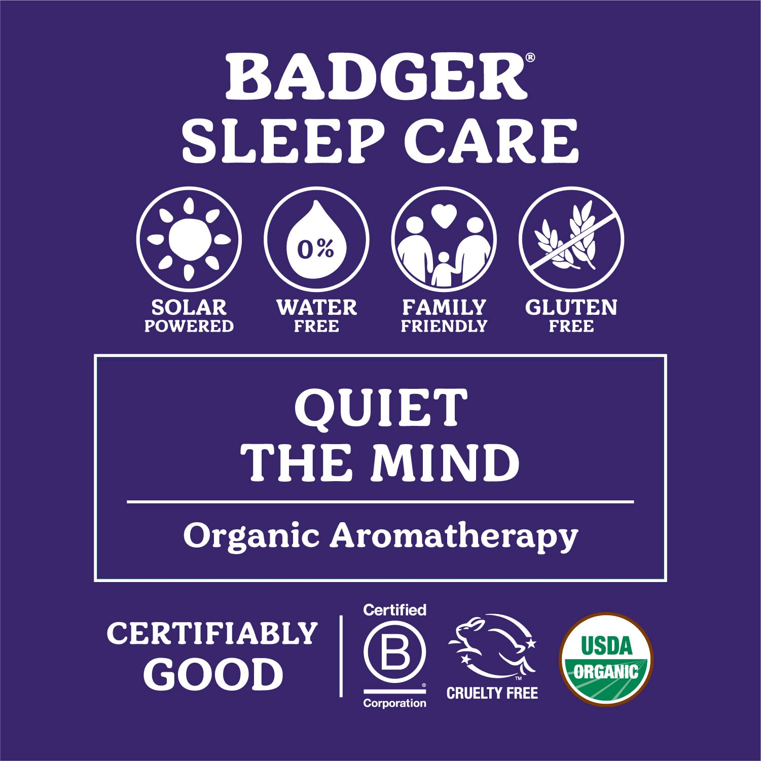 Badger application tempes mains levres, sensation apaisante au coucher.