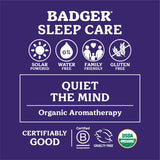 Badger application tempes mains levres, sensation apaisante au coucher.
