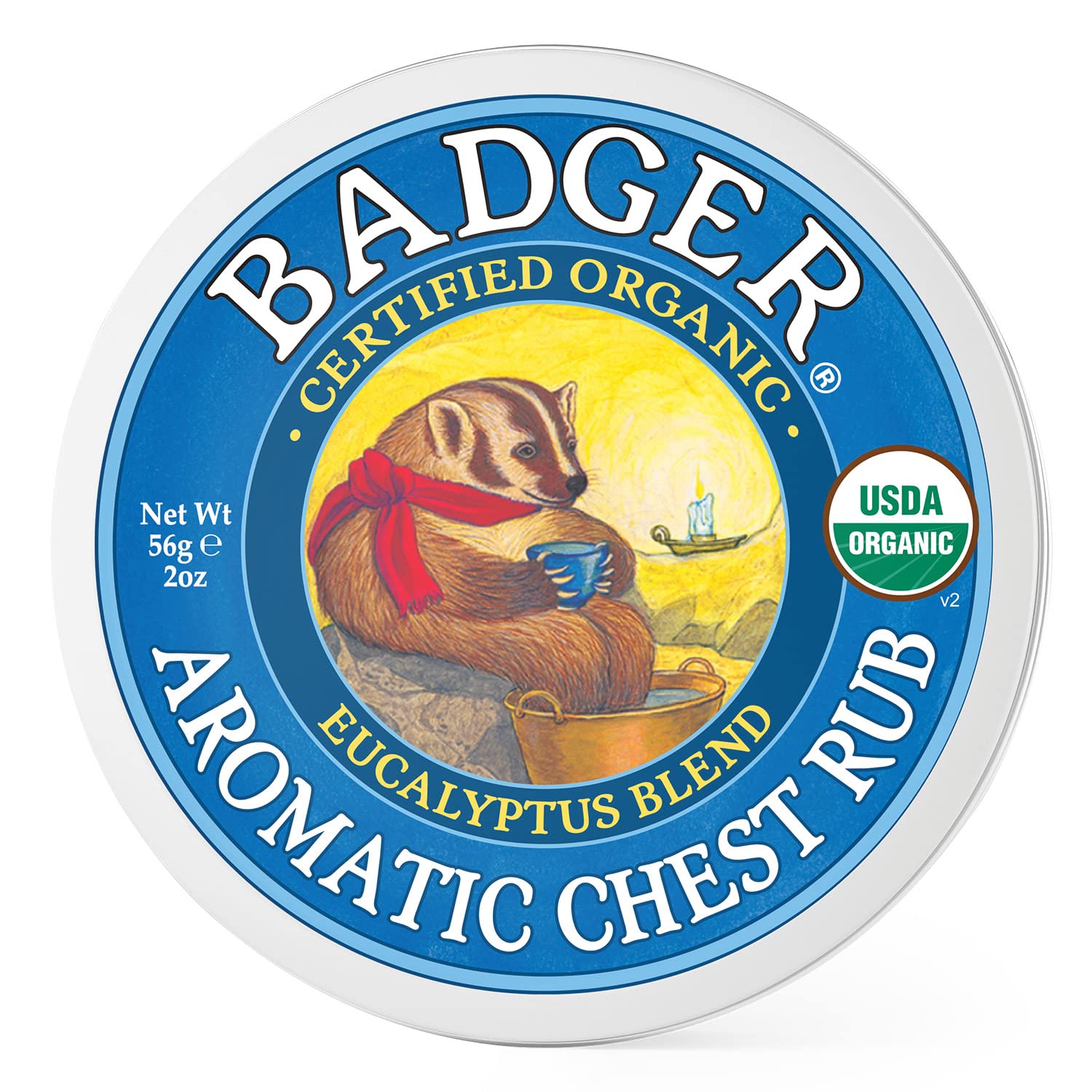 Badger Aromatique Poitrine Inhalation Vapeur: aide à inspirer plus sereinement.