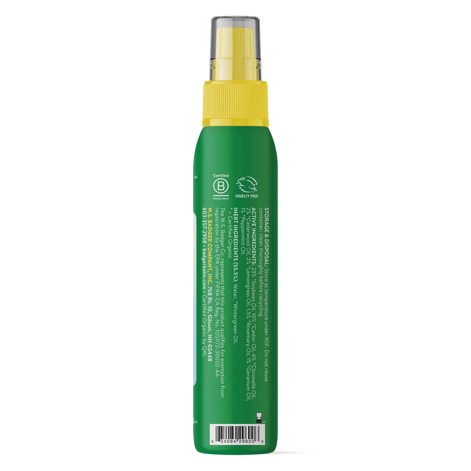 Badger Bug Spray : application pratique par pompe pour les sorties en plein air.
