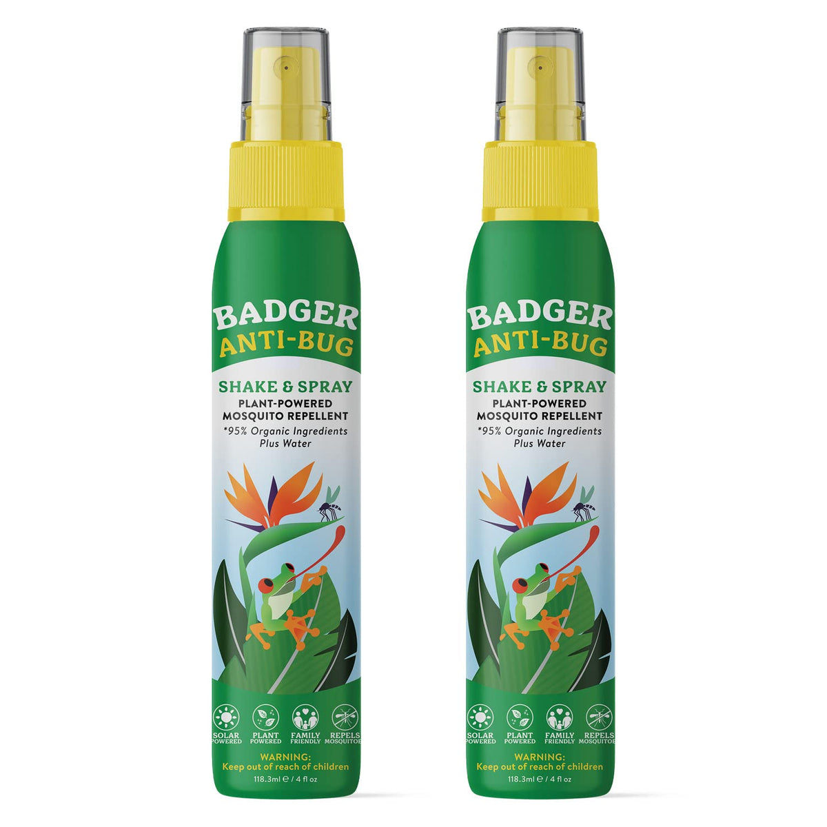 Badger Bug Spray : bouteille aluminium robuste prête pour l'extérieur sans fuite.
