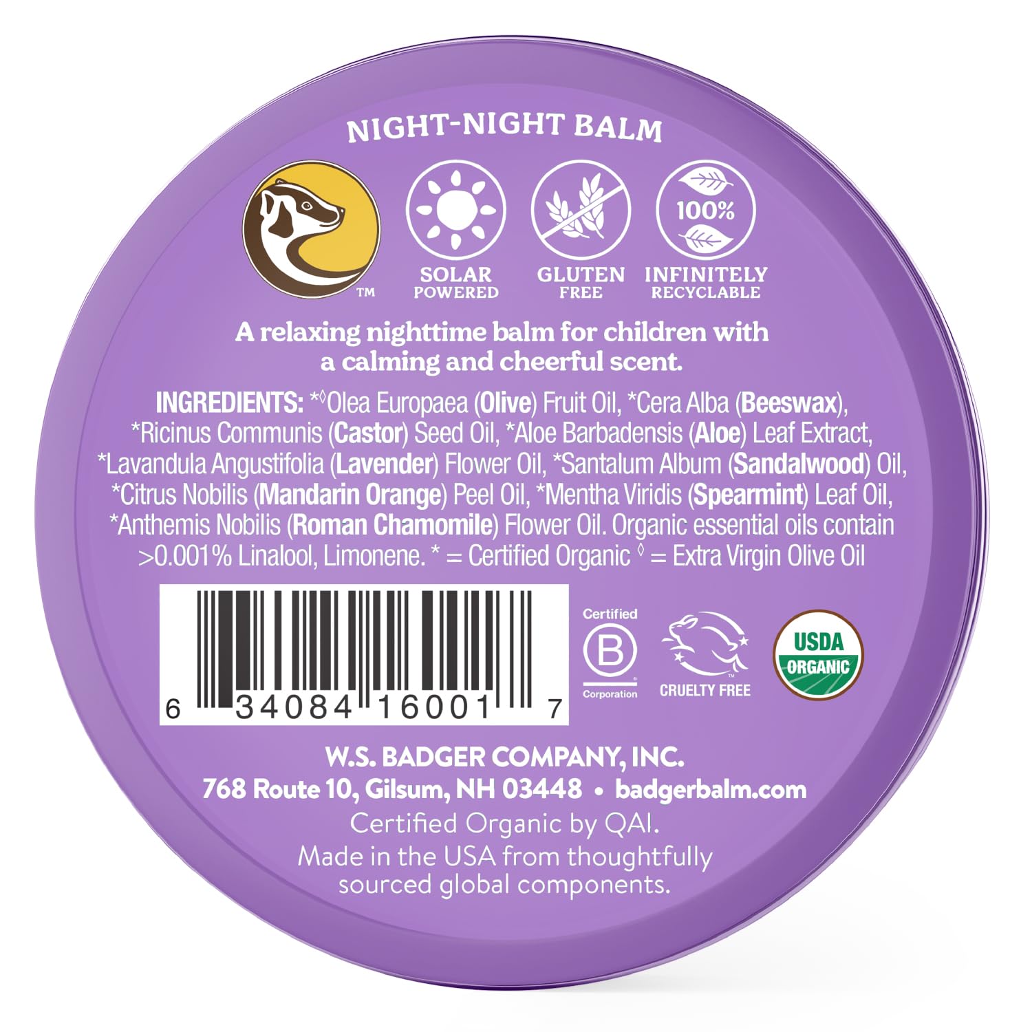 Baume Badger Night Night, application sur peau, moment apaisant pour enfants