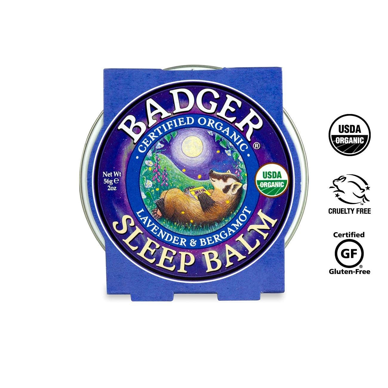 Baume Badger certifié biologique USDA, sans produits synthétiques.