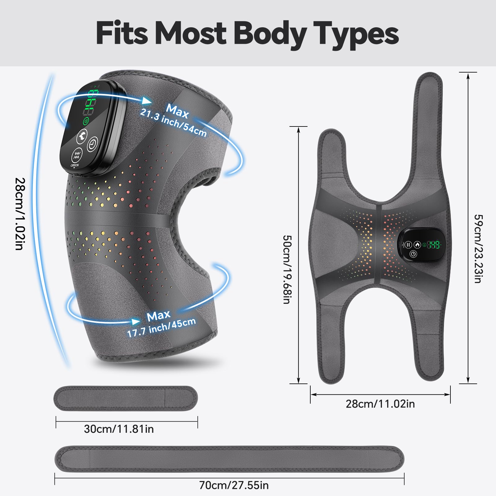 BAISEMAIN Massage par vibration et chaleur avec quatre modes