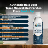 Gouttes Baja Gold ajoutent des minéraux dans l'eau ou le jus.
