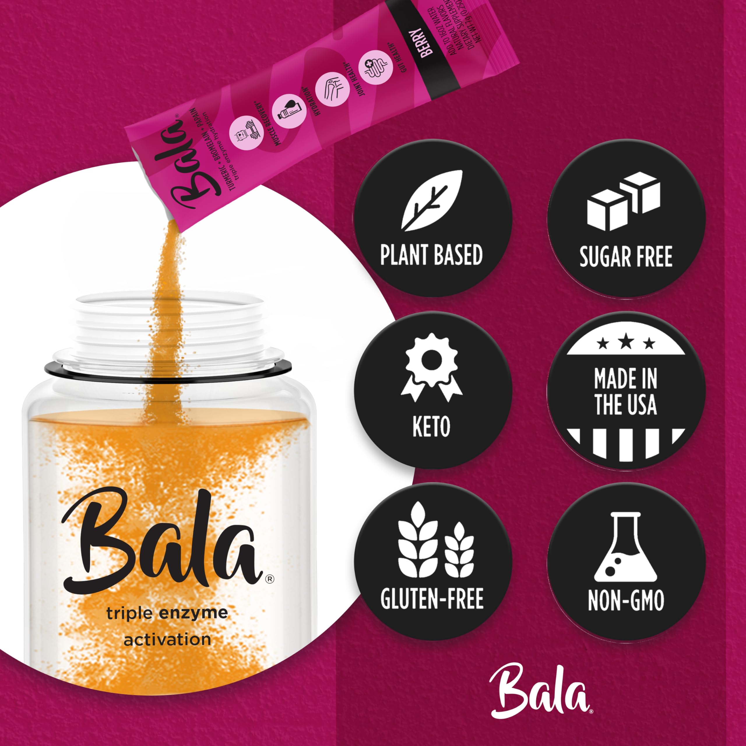 BALA Enzyme Baie - portable, idéal pour la routine nomade.