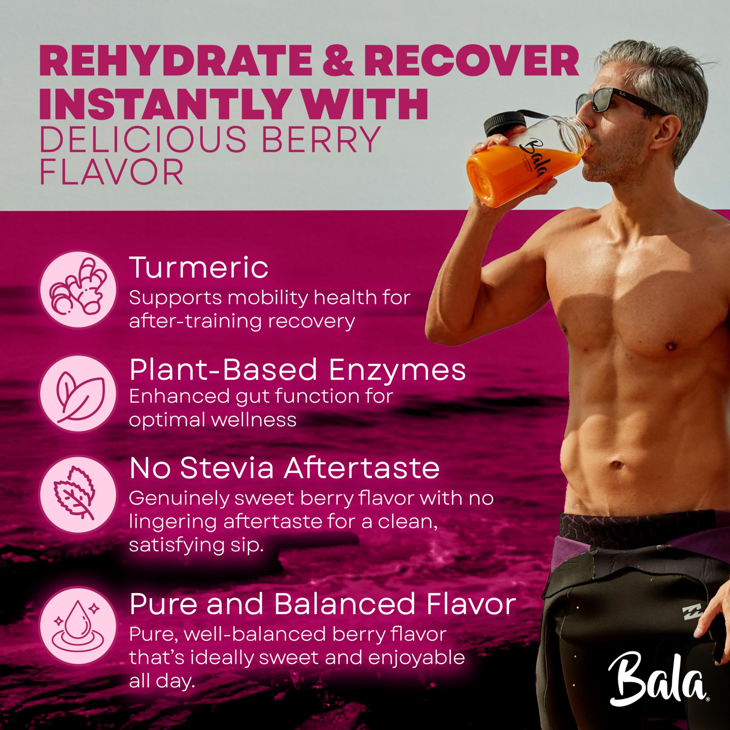 BALA Enzyme Hydration : pratique pour activité quotidienne et récupération légère.