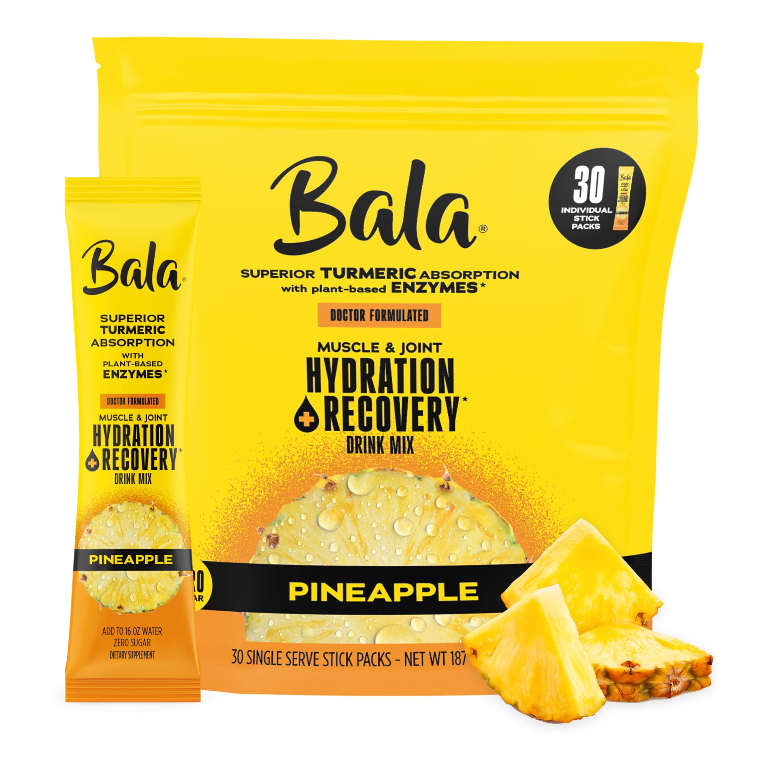Bala Hydration Curcuma Bouteille – boisson légère pour rester hydraté.