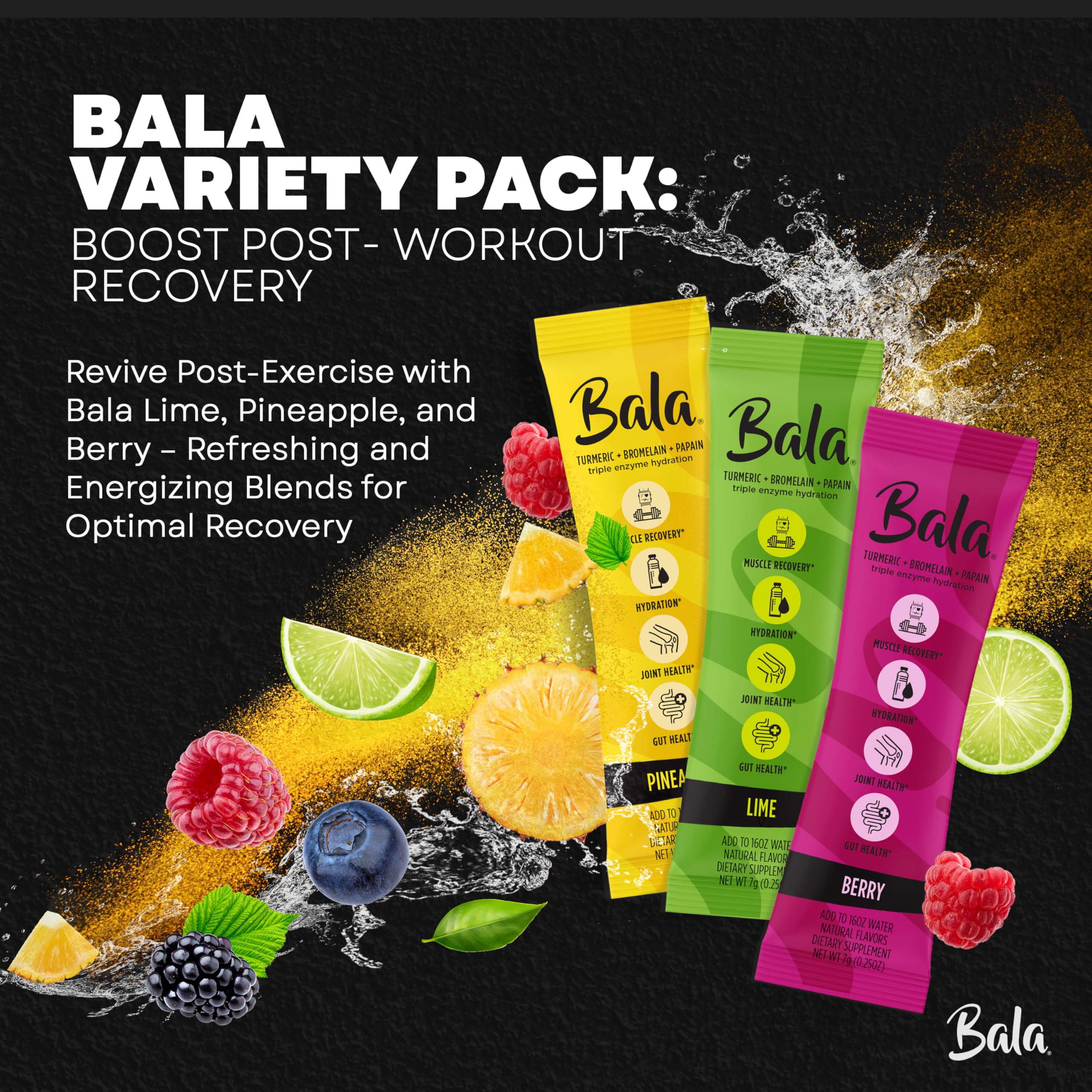 Bala Total Body Wellness Drink Mix goût baie, saveur fruitée et légère