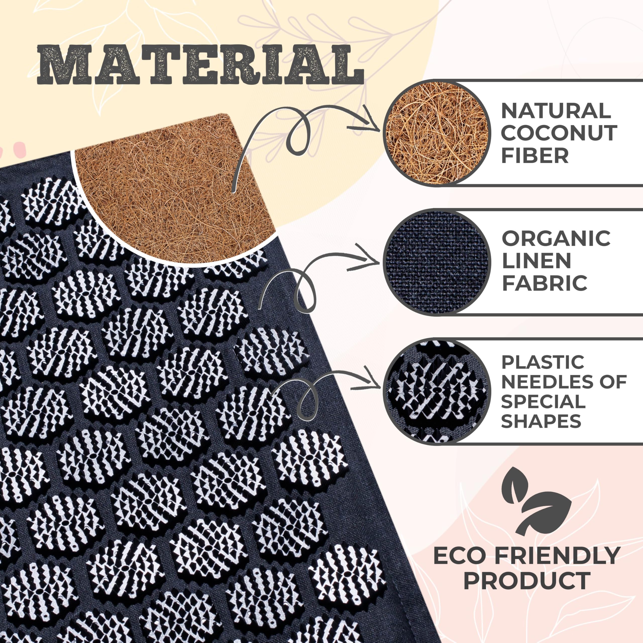 Balance Mate – drap coton doux sur le tapis pour toucher agréable.