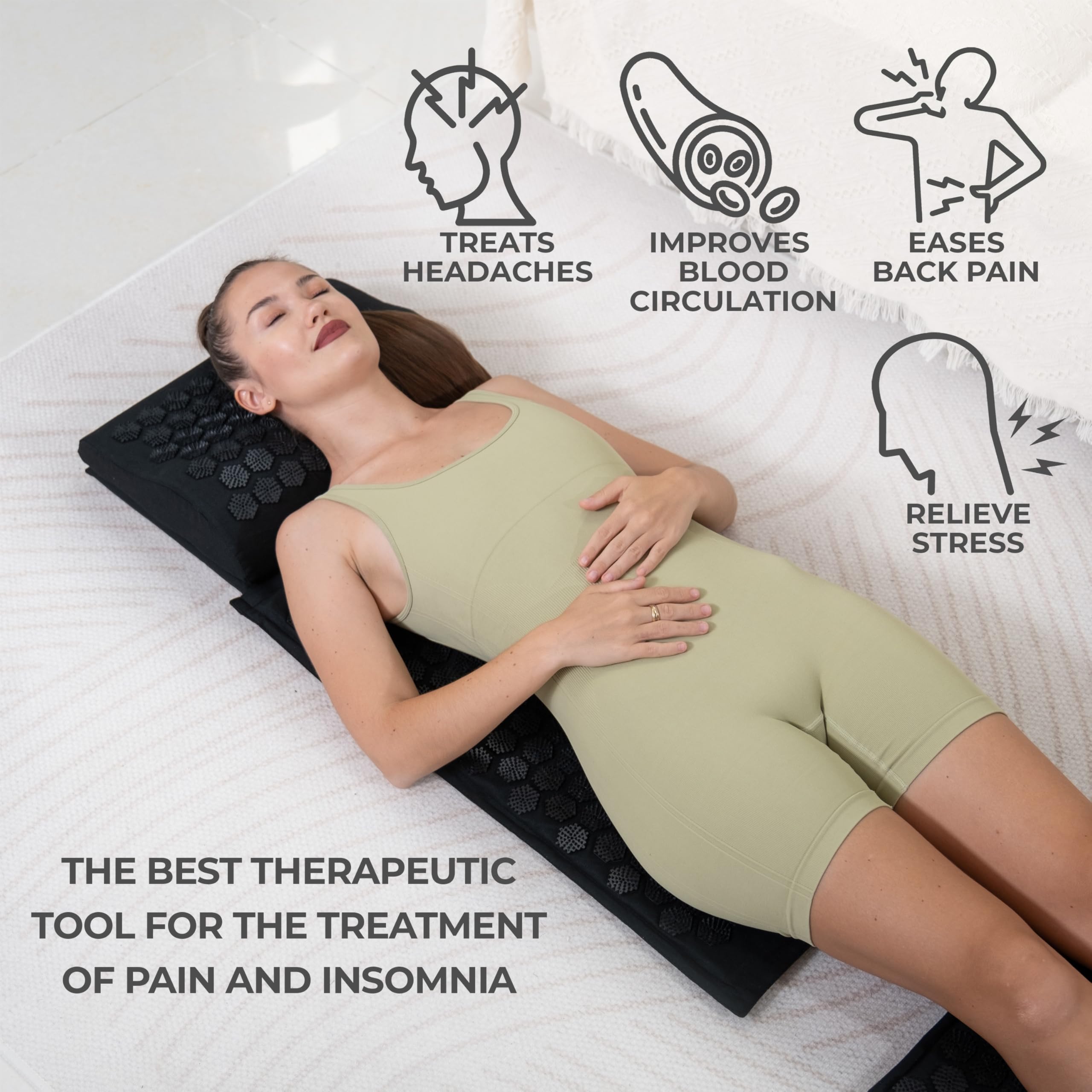 Balance Mate – personne allongée sur le tapis pour relaxation rapide.
