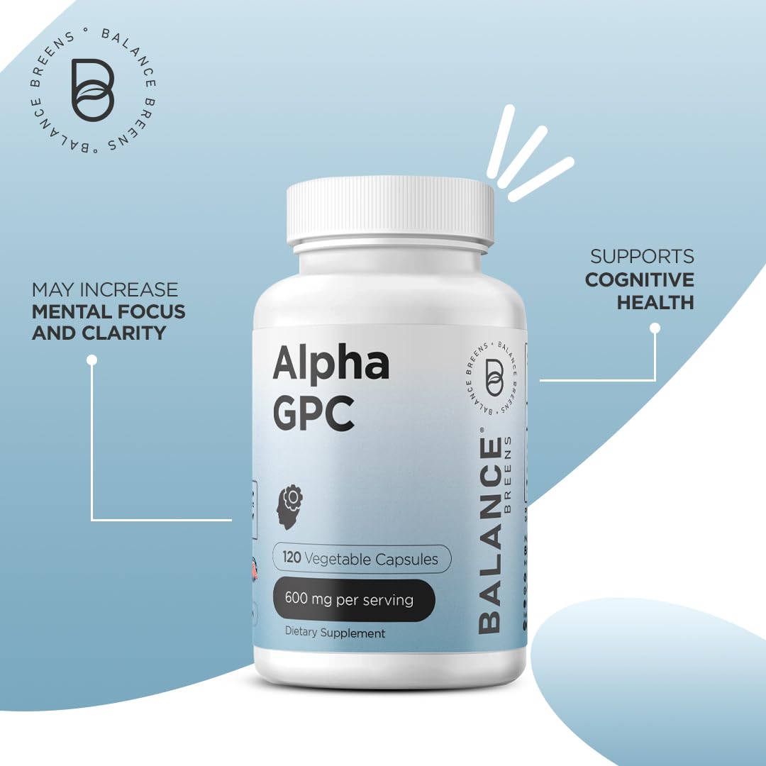 Balancebreens Alpha GPC – dosage de 600 mg, format pratique.