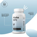 Balancebreens Alpha GPC – dosage de 600 mg, format pratique.