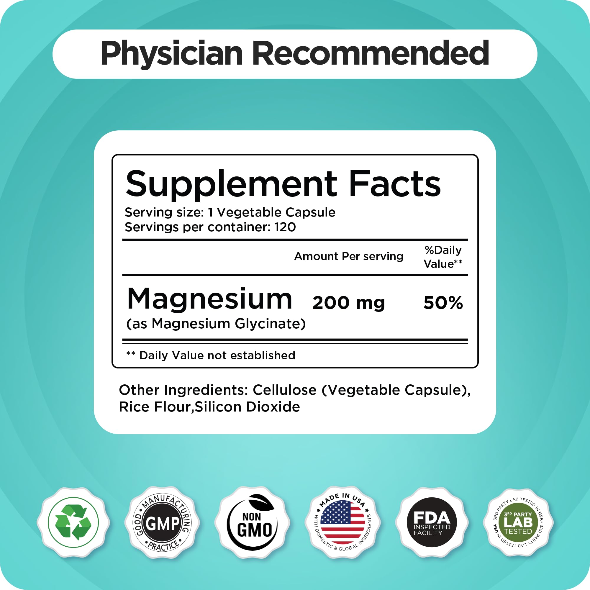Balancebreens Magnesium Bisglycinate 200mg – usage sportif et récupération légère.
