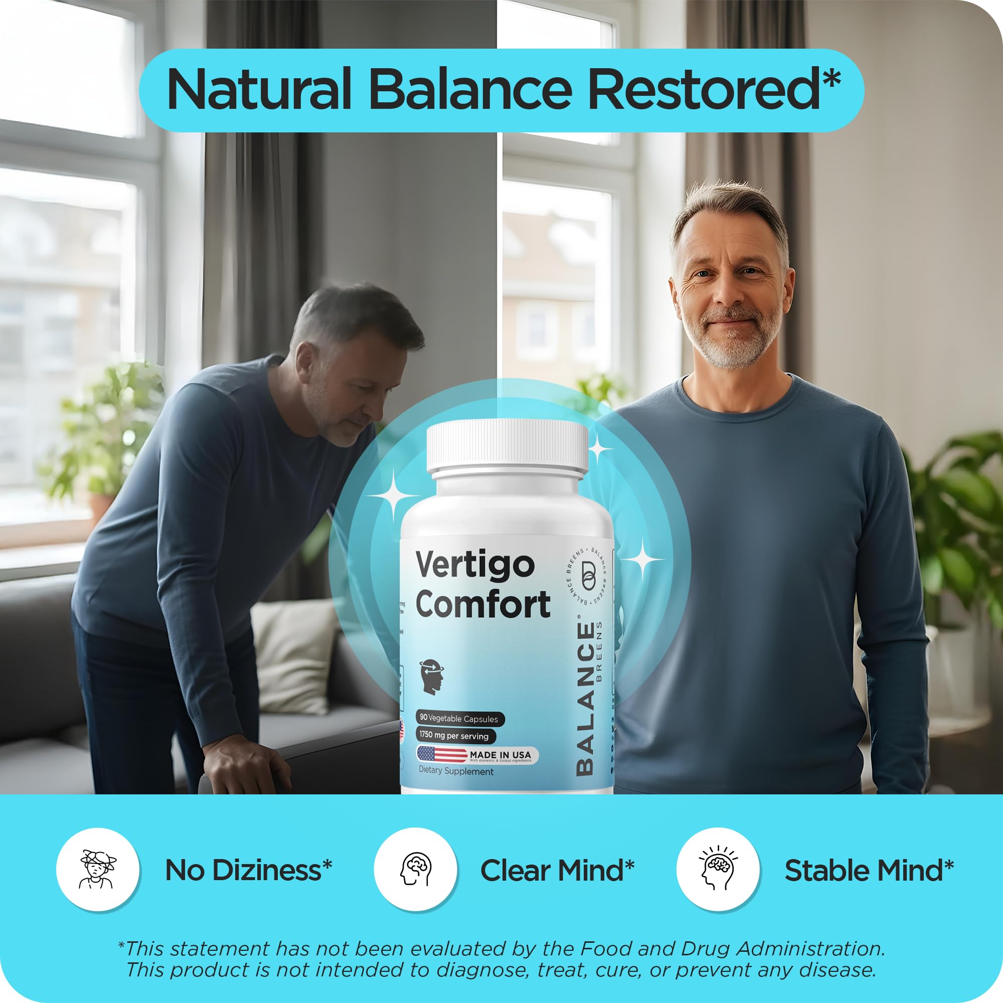 Balancebreens Vertigo Relief – capsules faciles à prendre pour le confort en déplacement