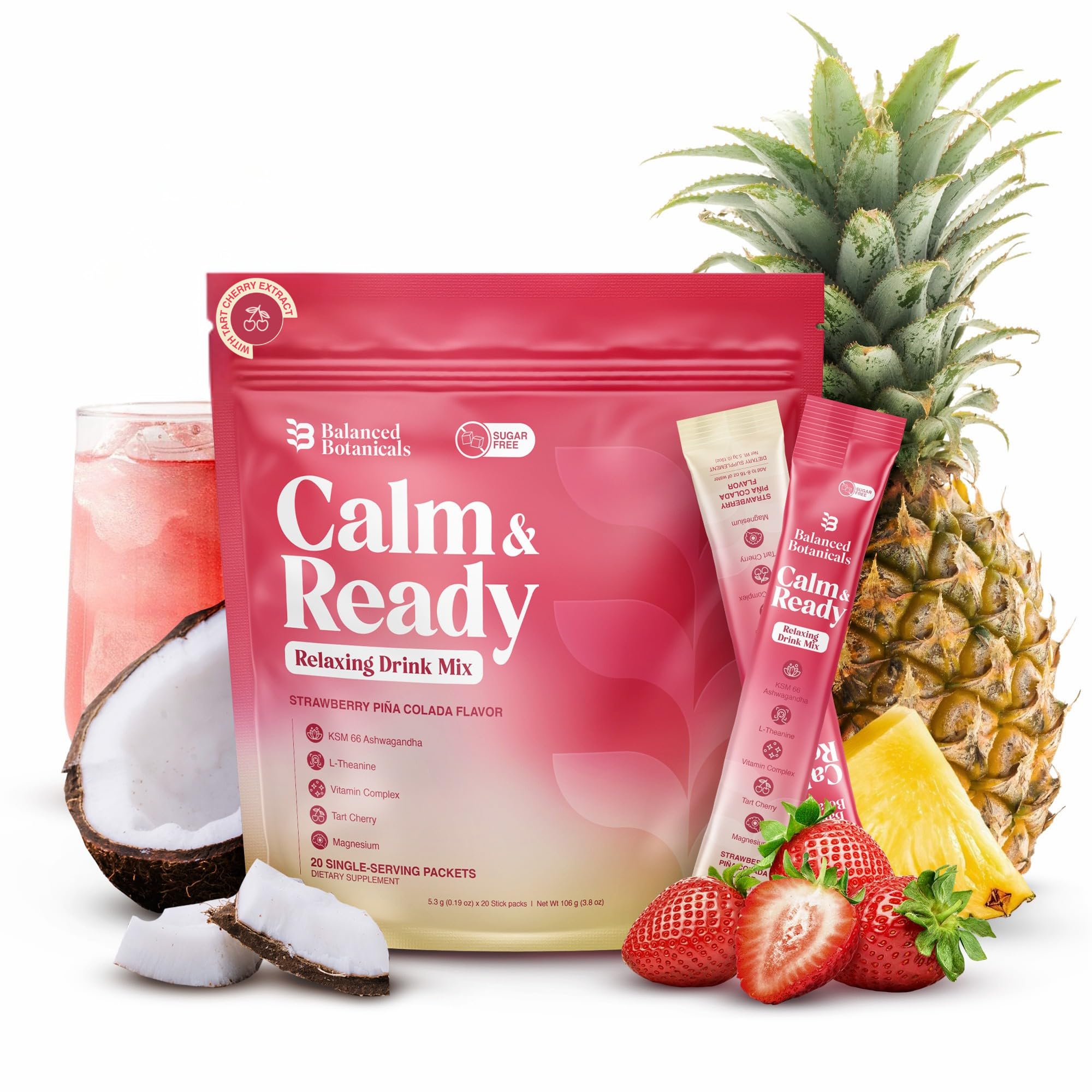 Balanced Botanicals Calm and Ready, emballage pratique pour la routine quotidienne en déplacement.