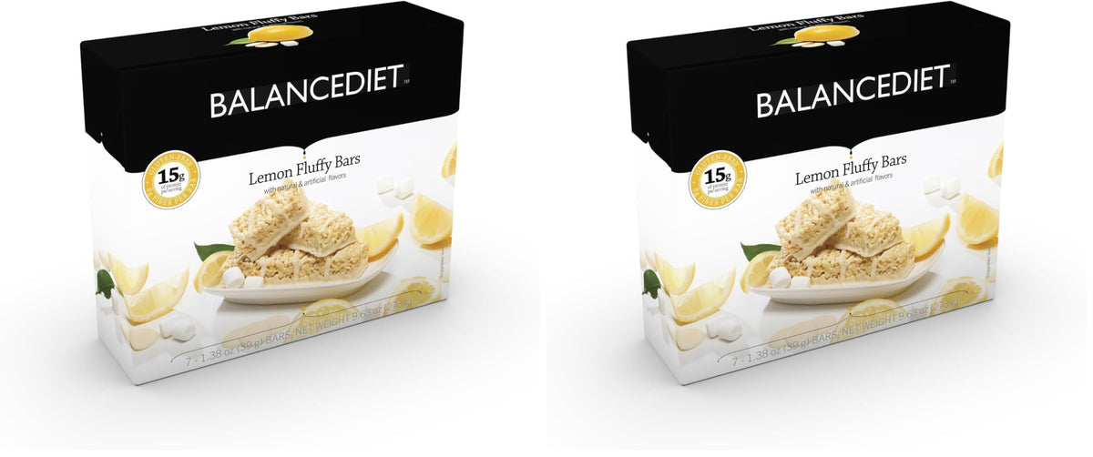 Barre BalanceDiet protéinée citron-moelleux, parfaite collation post-entraînement riche en protéines.