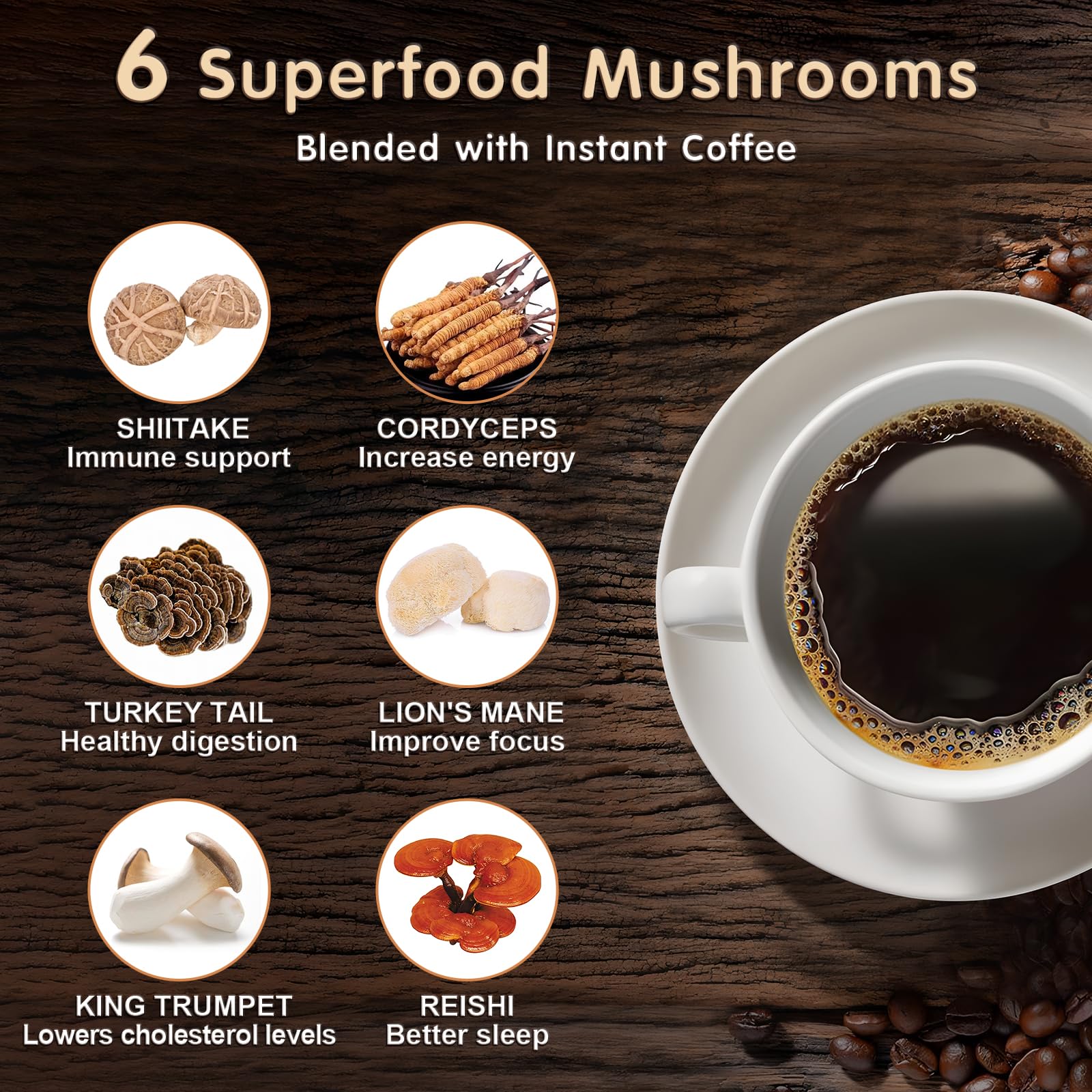 Balincer Café champignon cordyceps, énergie soutenue et focus durable