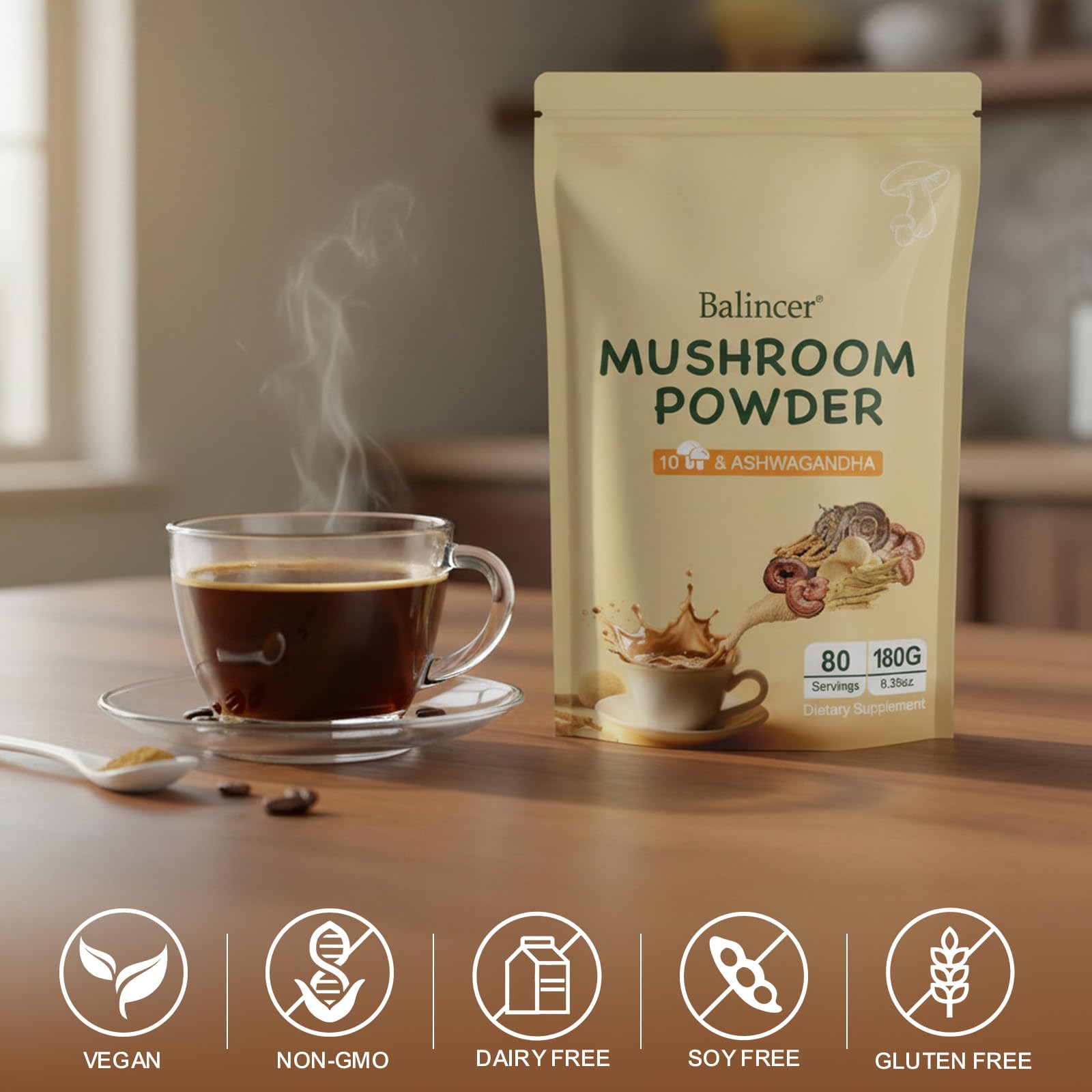 Balincer Poudre champignons rituel bien‑être: énergie et concentration au quotidien.