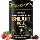 Balincer Pure Shilajit Gummies – bouteille, énergie naturelle et format pratique.