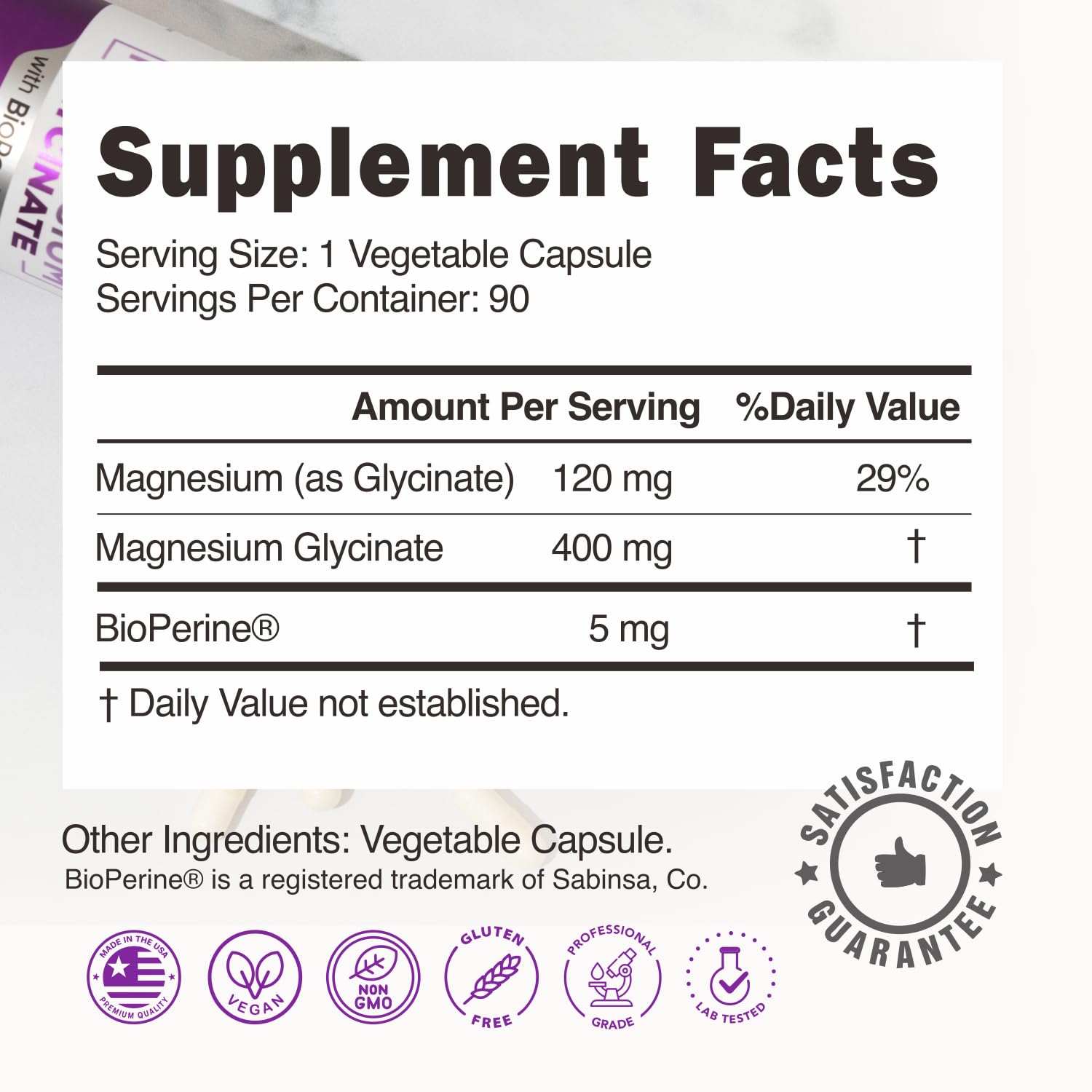 BallBuff Magnésium Glycinate 400mg – absorption-améliorée grâce à la forme glycinée et BioPerine.