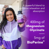 BallBuff Magnésium Glycinate 400mg – prise en soirée favorisant détente et sommeil.