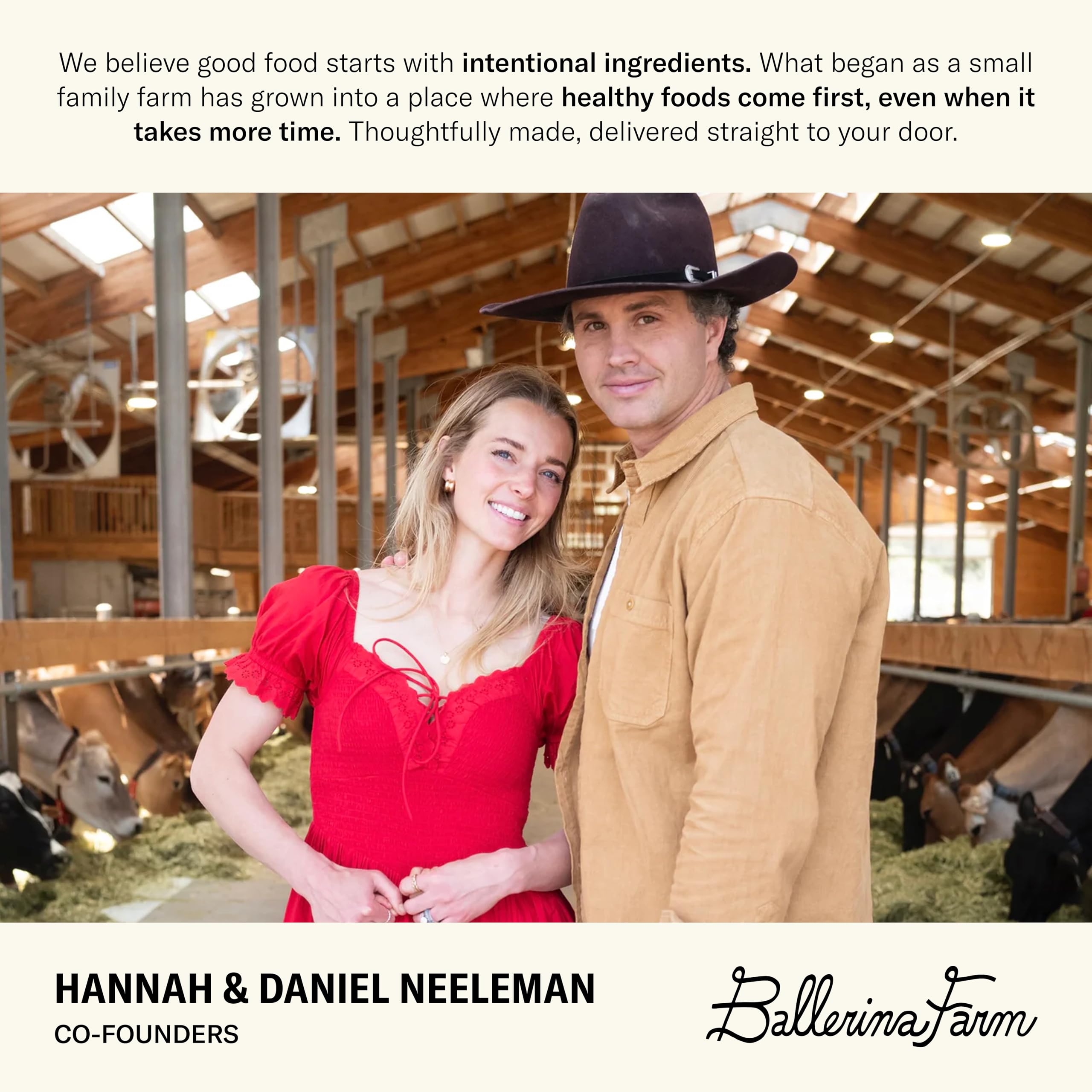 Ballerina Farm – chanvre et fibres prébiotiques dans la composition