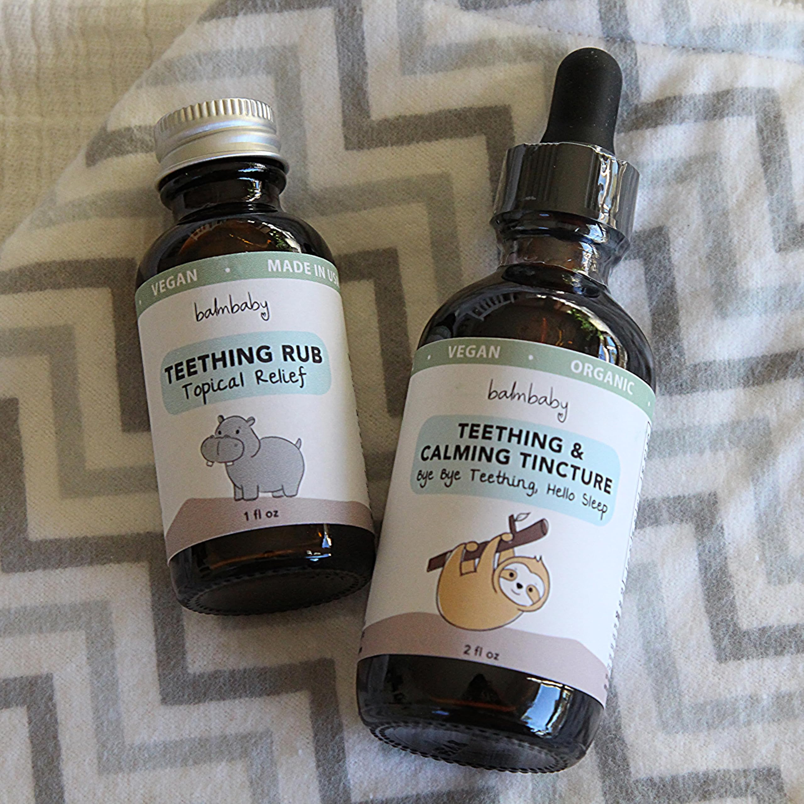 Ingrédients naturels: camomille et catnip bio pour calmer l’enfant.