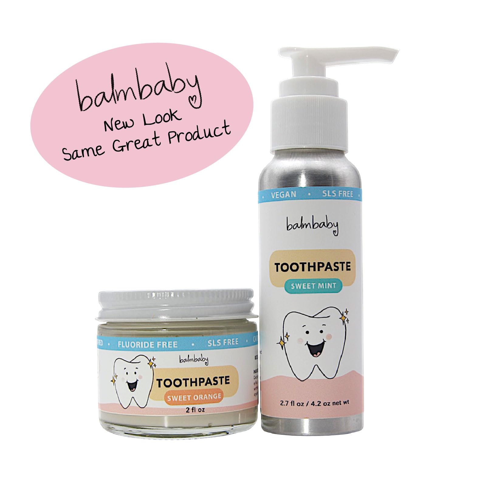 Pompe orange facile à doser BALM! Baby pâte dentifrice enfant