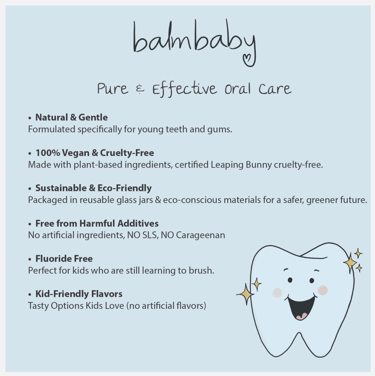 Sans fluorure et sans SLS BALM! Baby pâte dentifrice orange