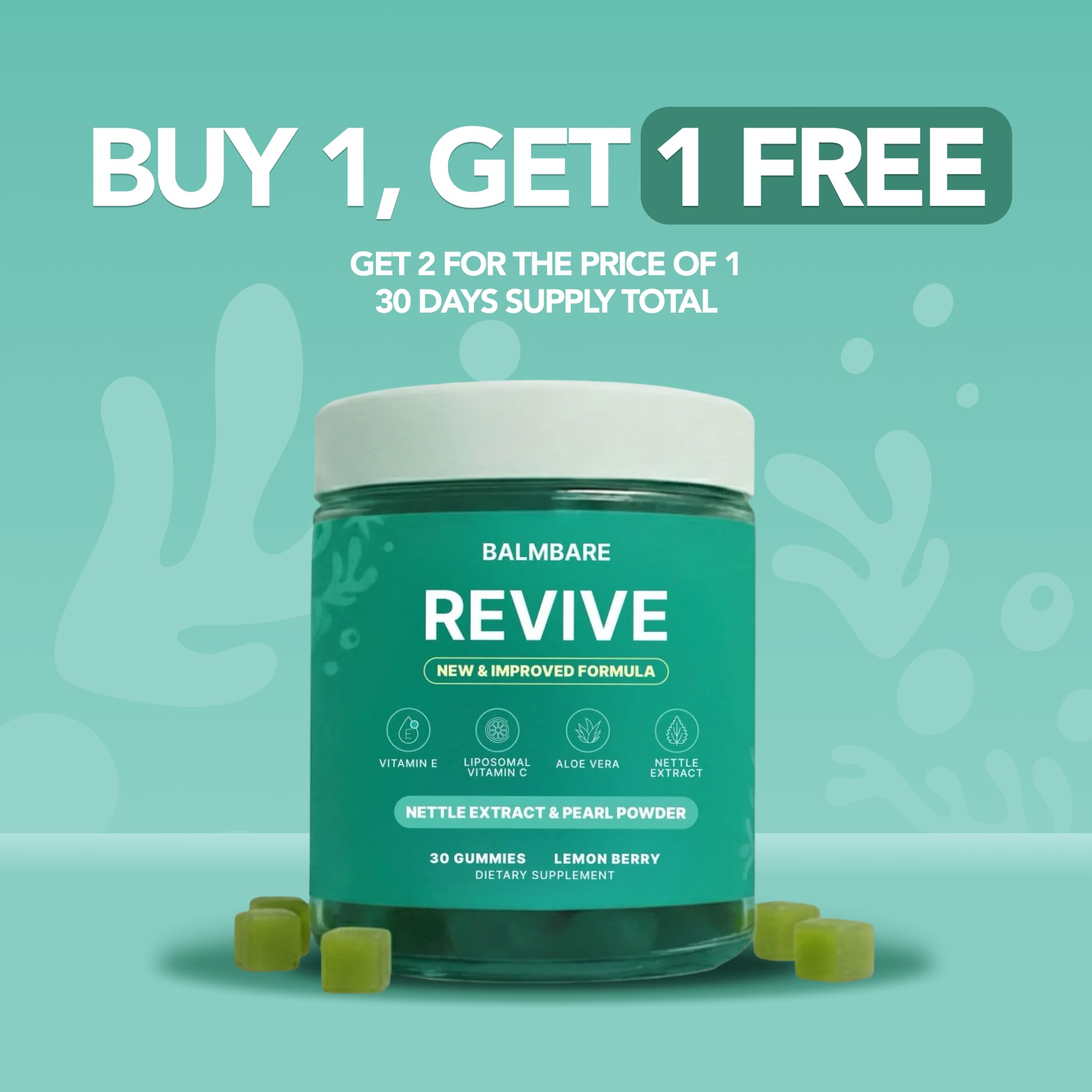 Deux gommes quotidiennes Balmbare Revive, intégration facile à la routine beauté.
