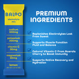 Baloo Électrolytes goût orange – sans sucre ajouté et hydratation légère.
