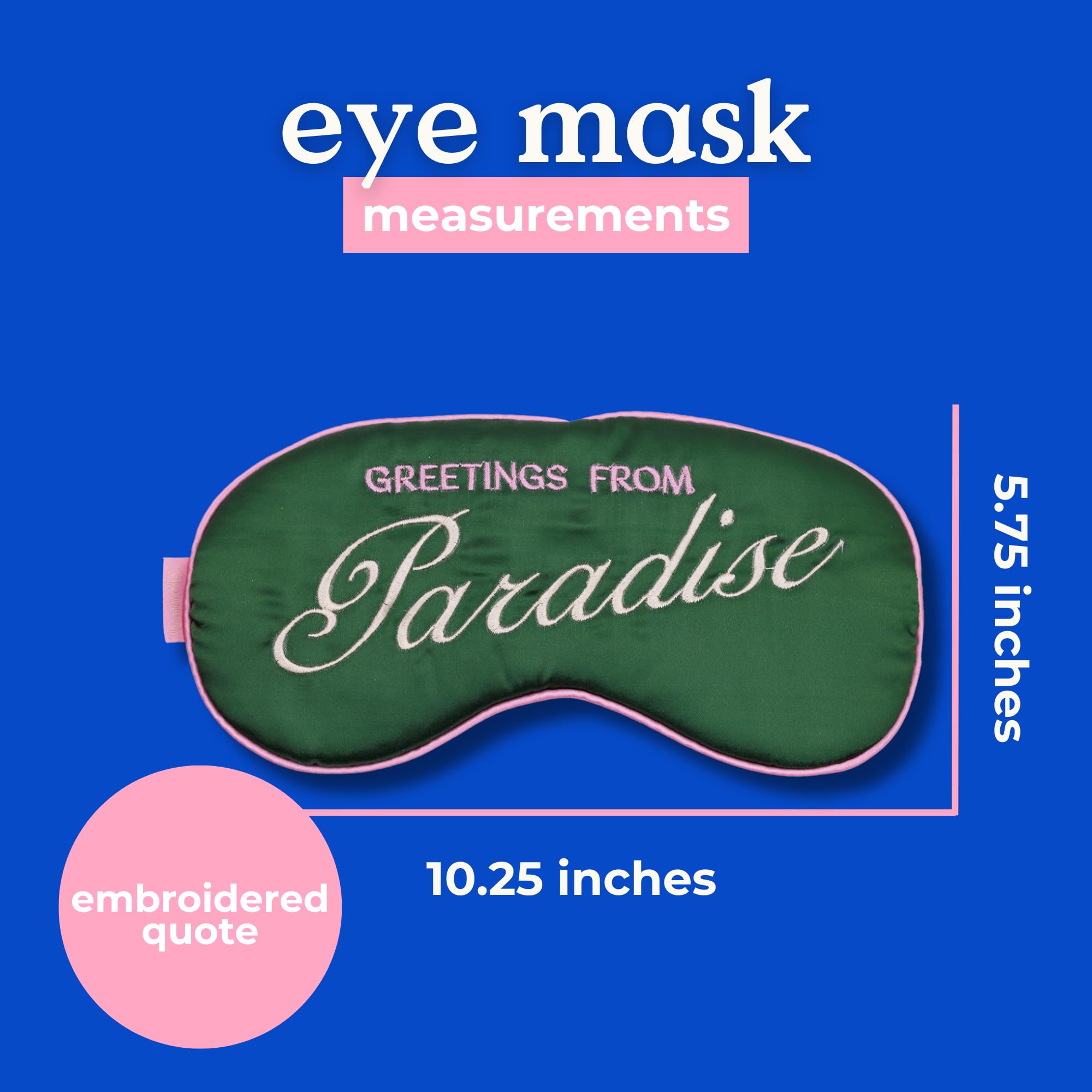Ban.do Getaway masque yeux satin favorise un sommeil nocturne doux
