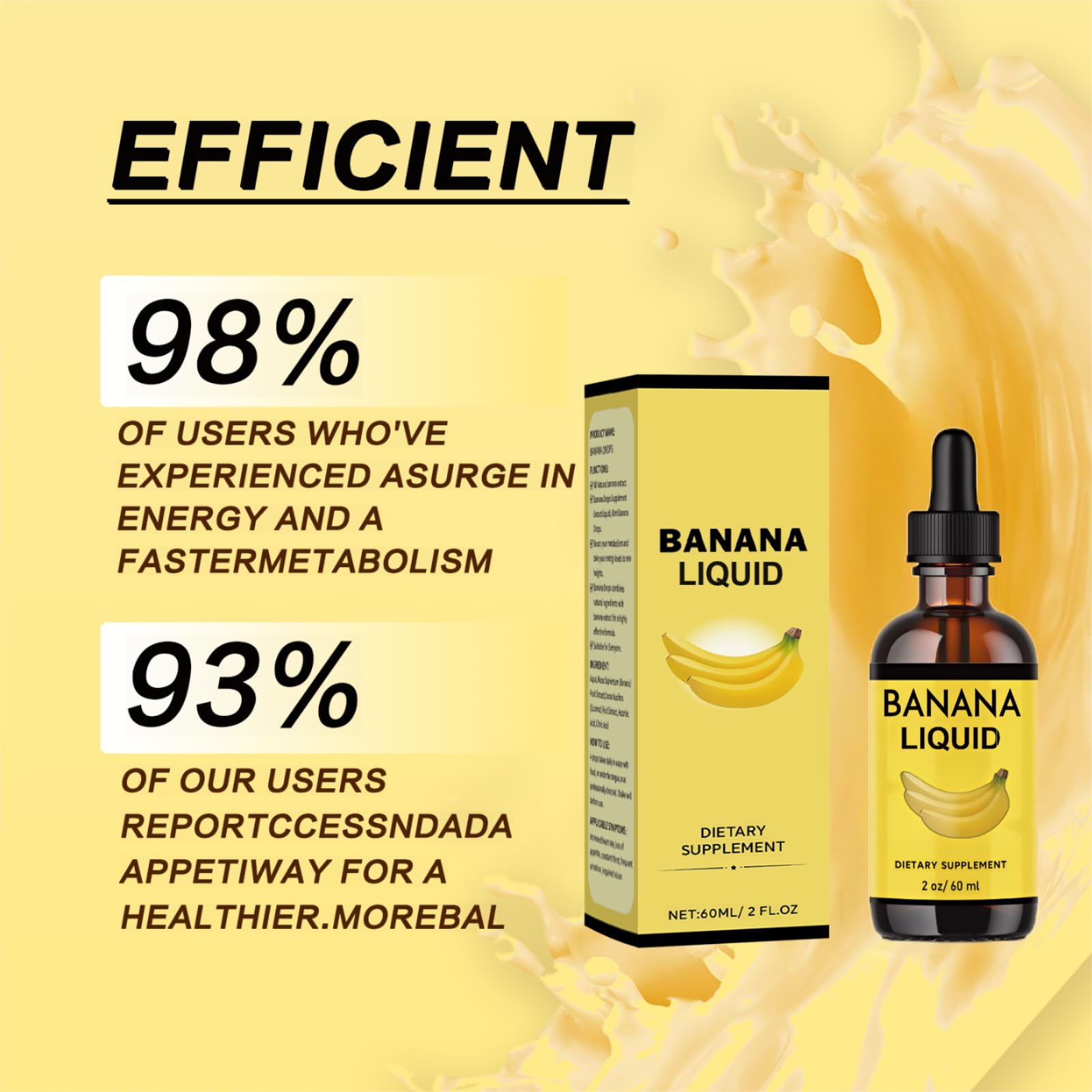 Extrait de banane liquide Original – emballage compact et prêt à emporter