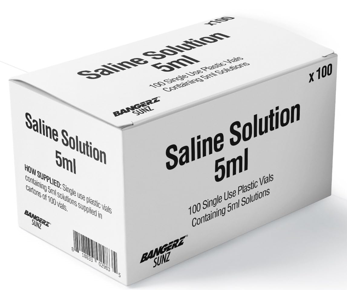 Boîte de 100 unités Bangerz Sunz, solution saline pratique