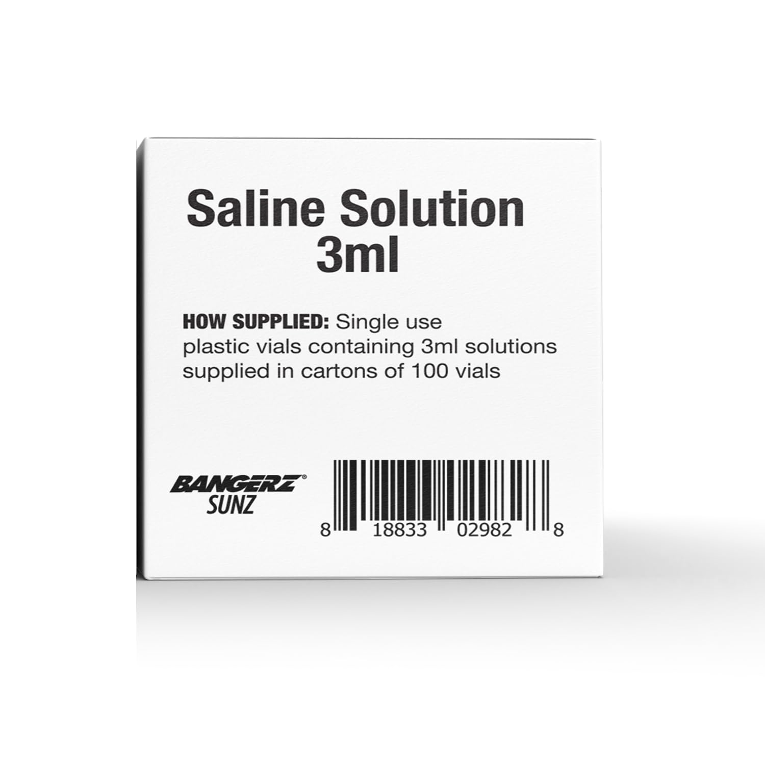 Emballage clair et pratique facilitant la distribution des doses Bangerz Sunz.