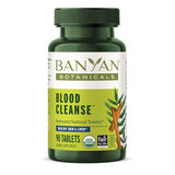 Blood Cleanse de Banyan Botanicals – flacon-tablettes, soutien potentiel pour une peau plus radieuse.