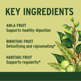 Ingrédients Triphala: amla, haritaki et bibhitaki issus de l'agriculture biologique