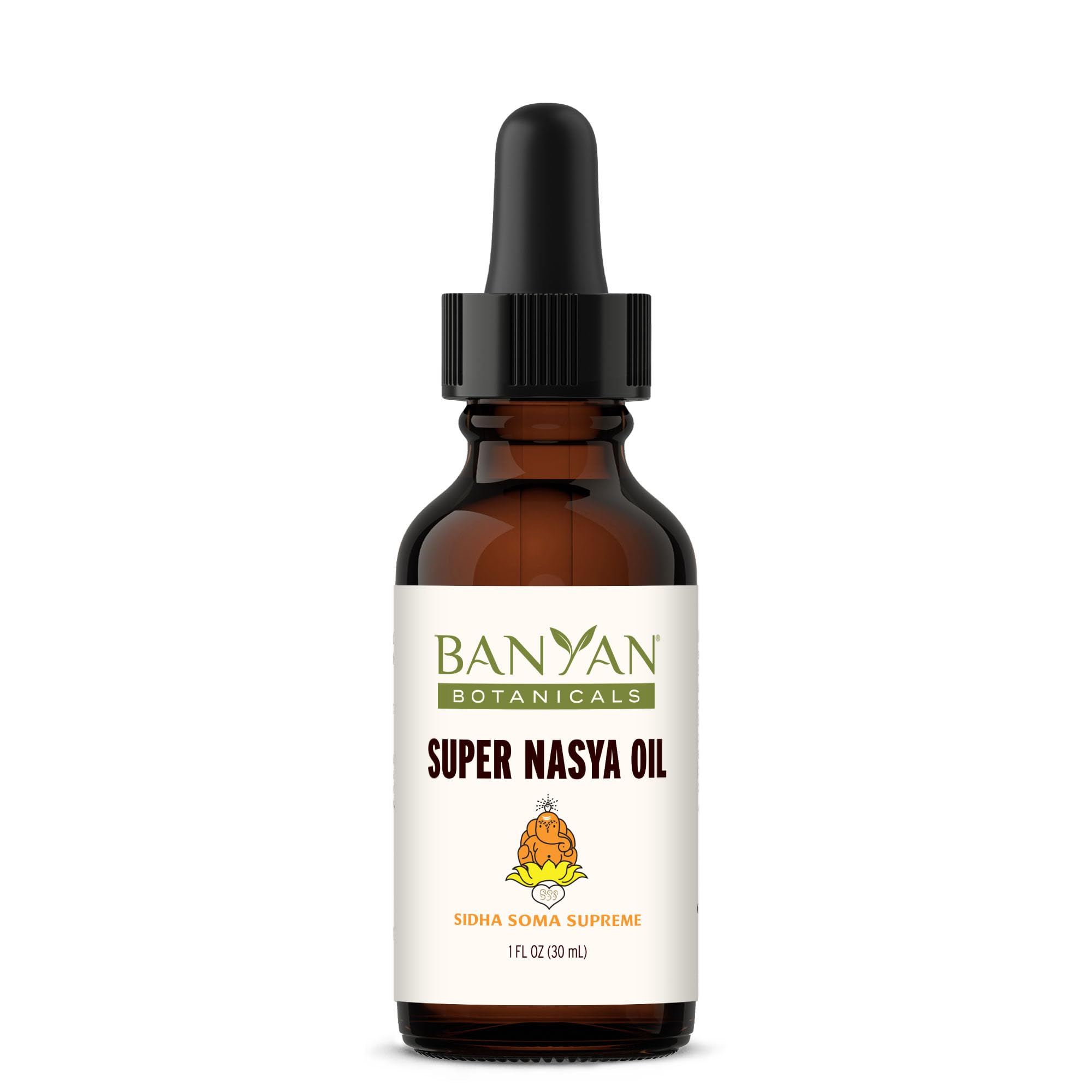 Banyan Botanicals Super Nasya Oil, flacon rose-santal, pour une routine aromatique apaisante.