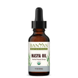 Huile Nasya Banyan Botanicals dans une bouteille pratique pour une respiration potentiellement claire.