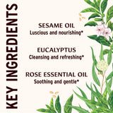 Ingrédients organiques du Nasya Banyan Botanicals, huile de sésame et rose.