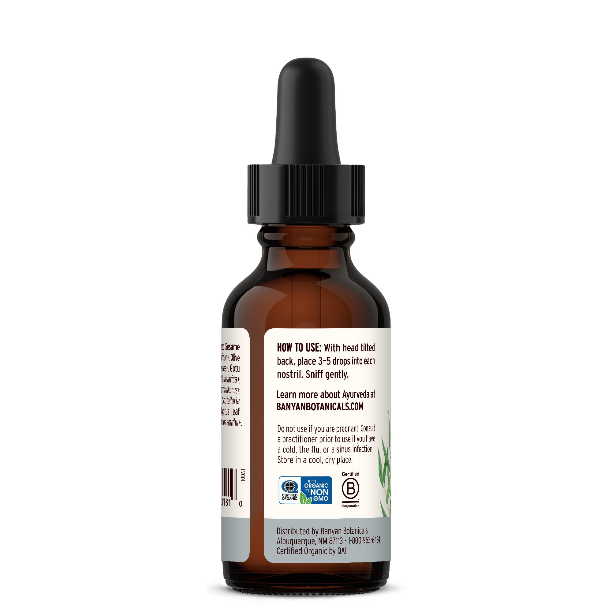 Texture huile de sésame et olive pour le confort nasal.