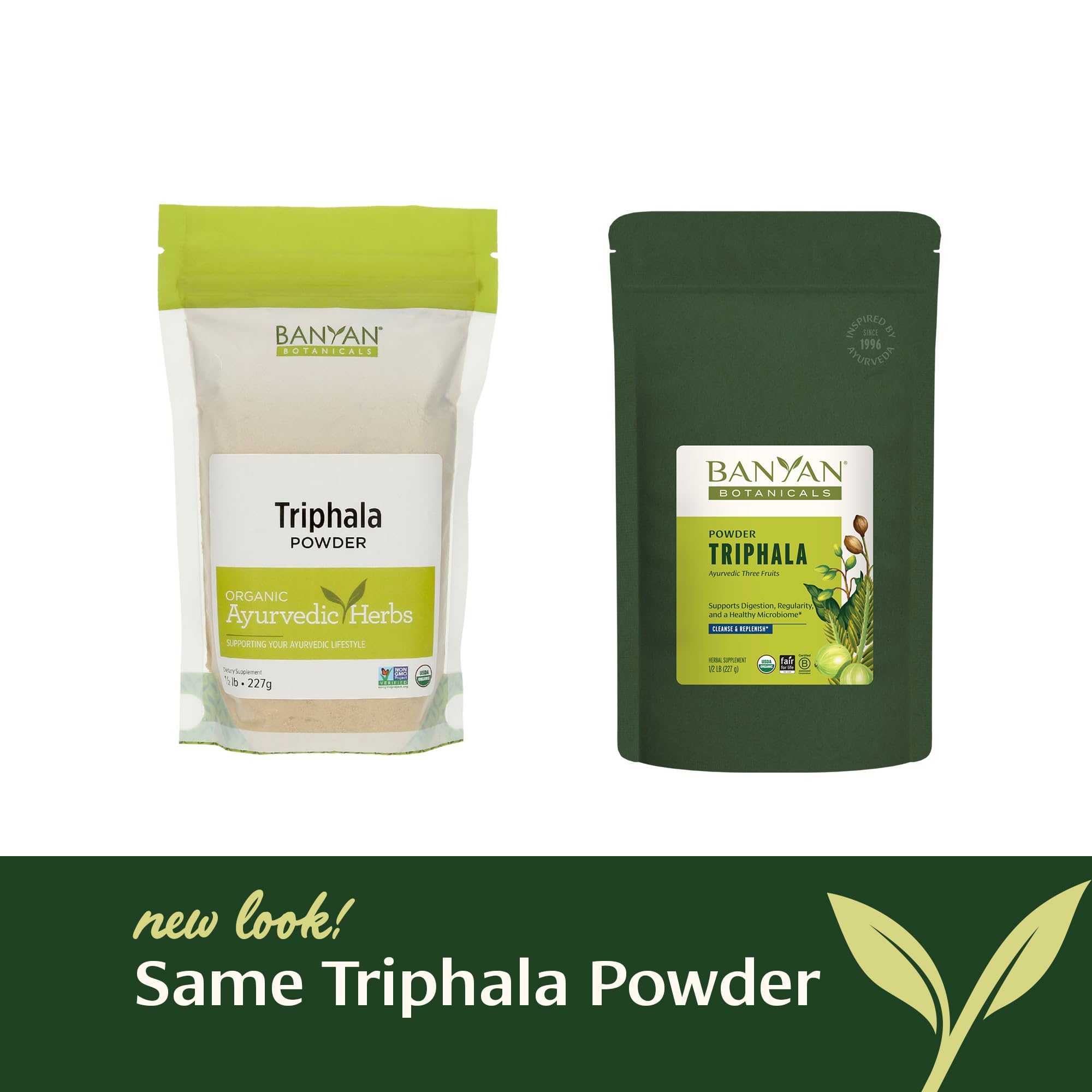 Triphala poudre bio se mélange facilement dans l'eau pour une boisson rapide.